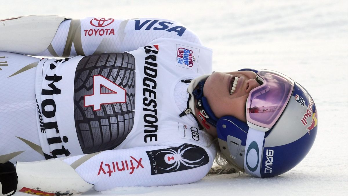 Lindsey Vonn lors du Super-G de Saint-Moritz
