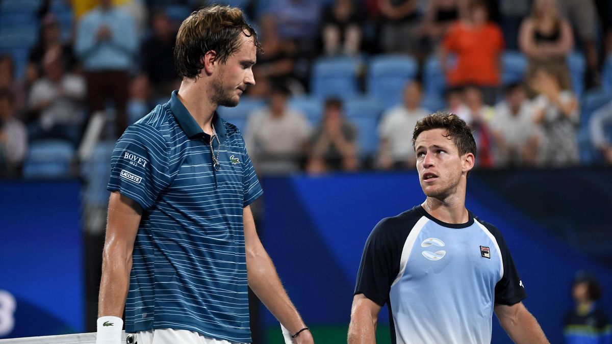 Daniil Medvedev et Diego Schwartzman lors de l'ATP Cup.