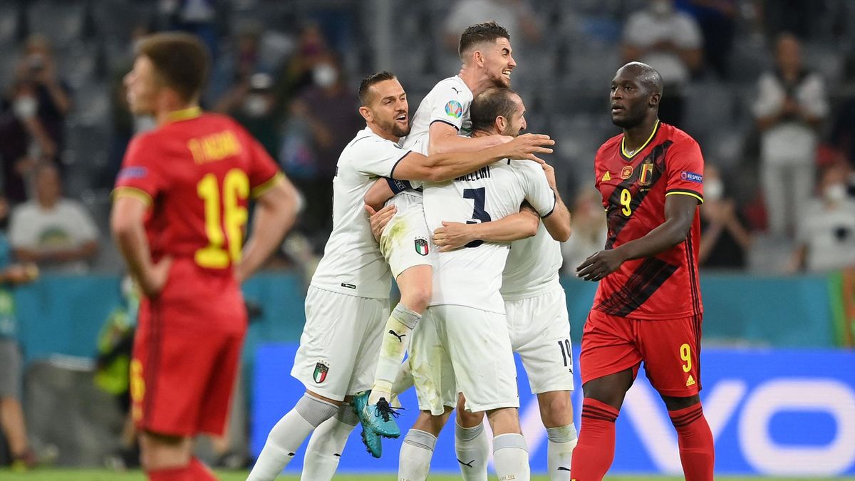 Romelu Lukaku (à droite) et la Belgique, éliminés par l'Italie en quart de finale - 02/07/2021
