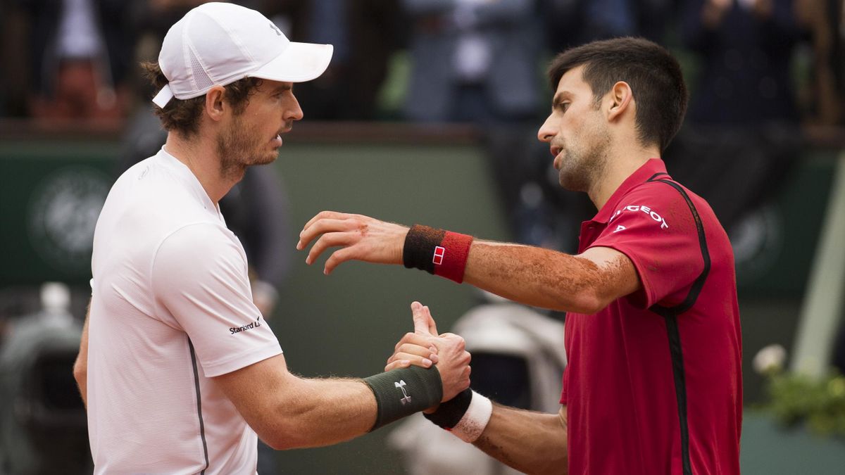 Andy Murray et Novak Djokovic lors de la finale de Roland-Garros