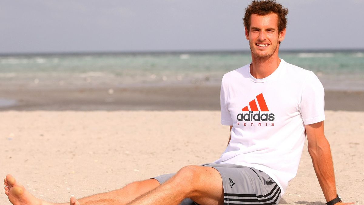 Andy Murray on the beach in Miami