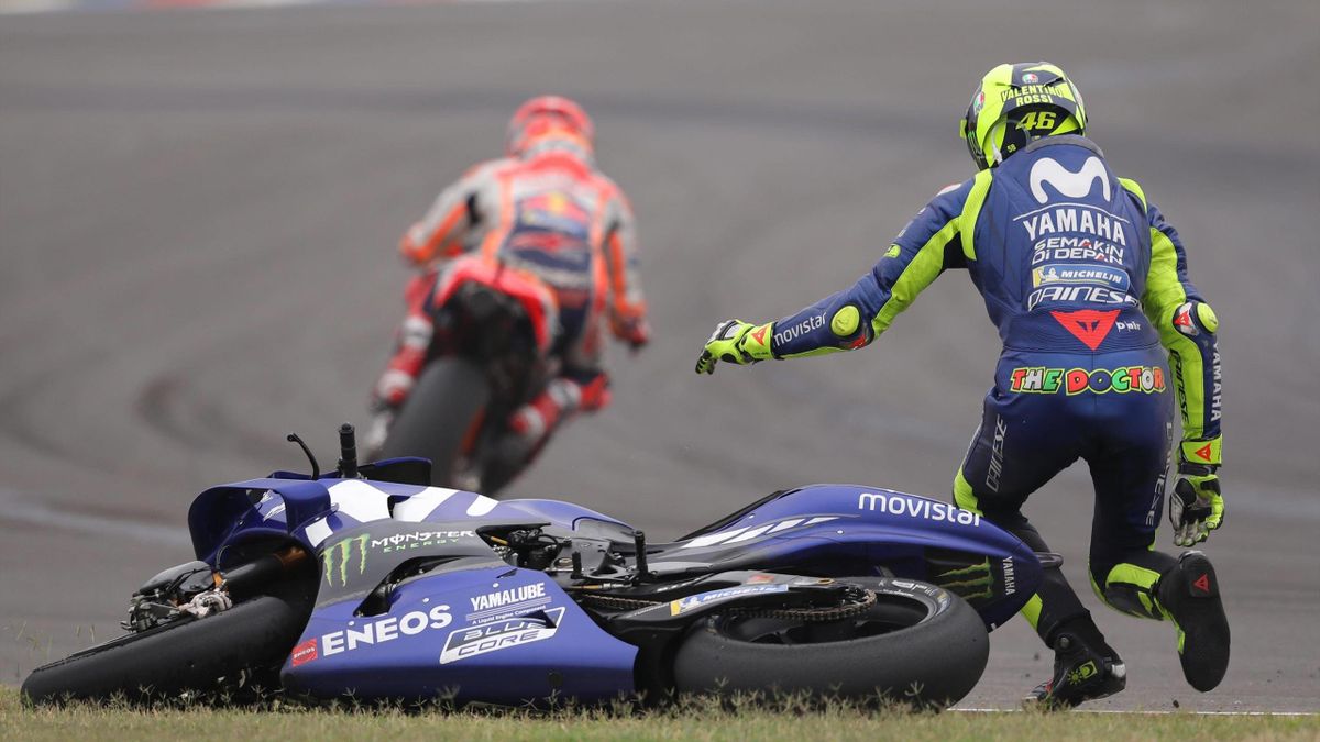 Motogp Valentino Rossi Ist Nach Sturz Beim Grossen Preis Von Argentinien Sauer Auf Marc Marquez Eurosport