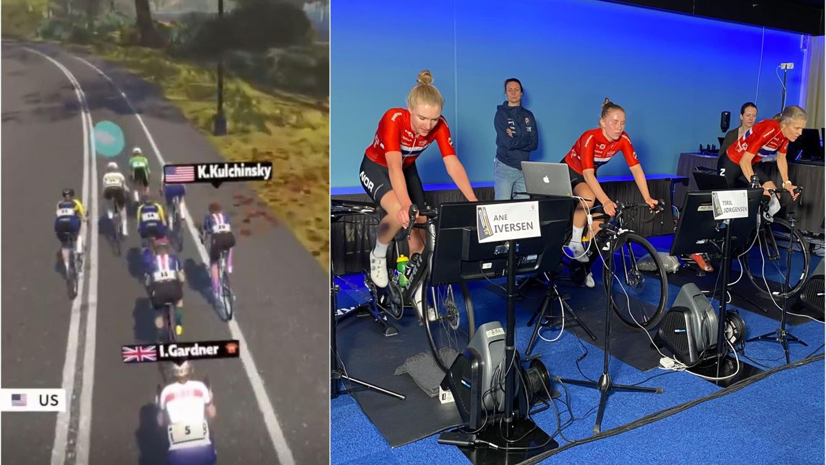 Norges landslag i e-sykkel under verdensmesterskapet.