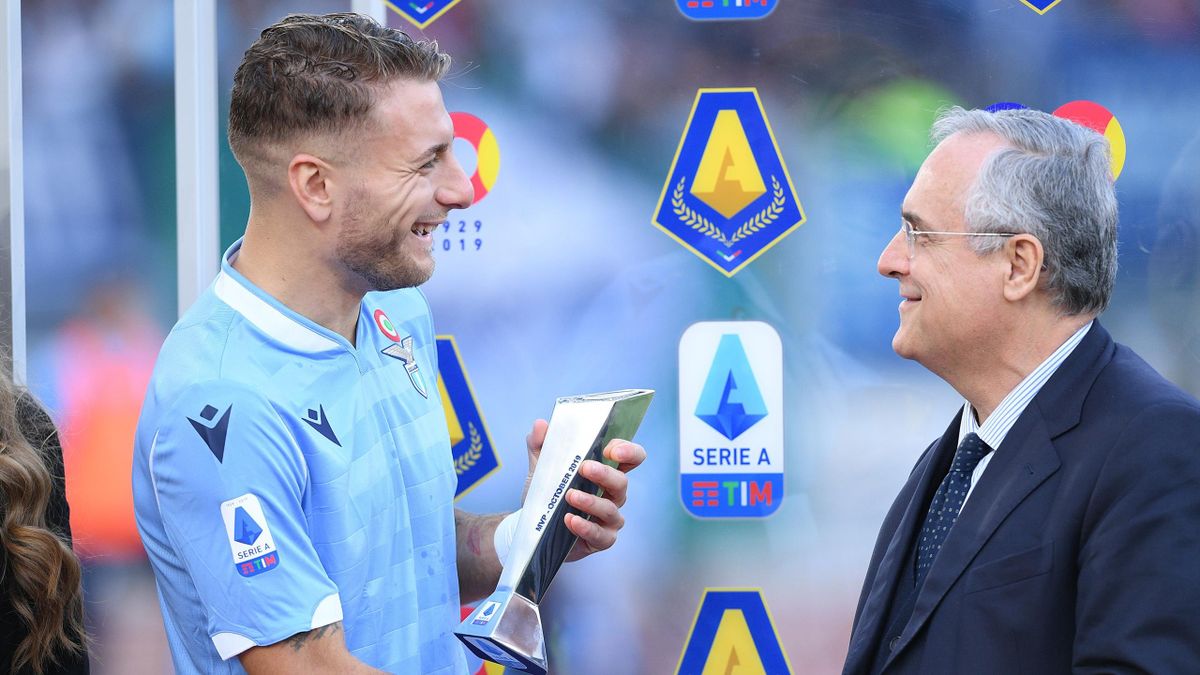 Lazio, Ciro Immobile e Claudio Lotito (Getty Images)