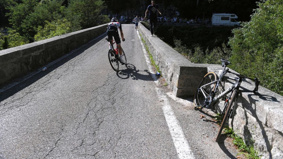Chute cycliste tour de lombardie 2020