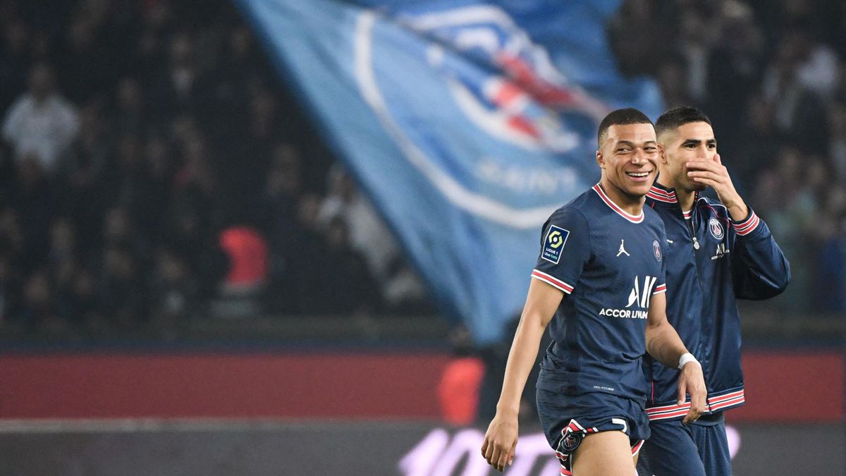Kylian Mbappe, Achraf Hakimi et le PSG sont champions de France