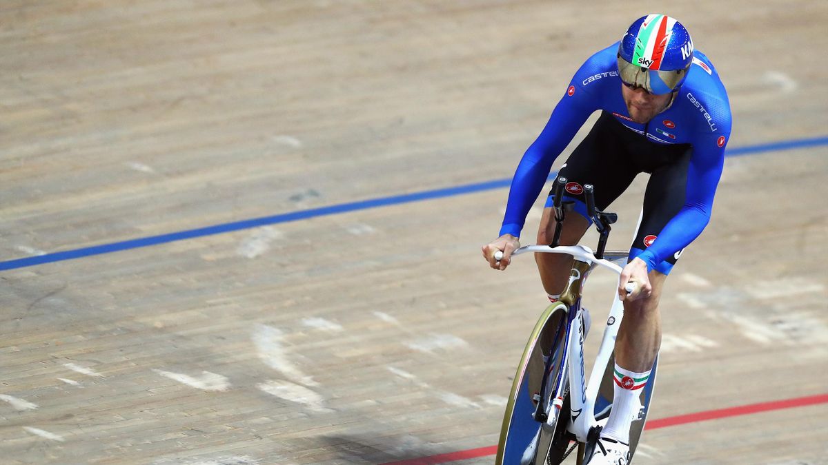 Filippo Ganna campione del mondo nell'inseguimento ai Mondiali di ciclismo su pista, Pruszkow 2019