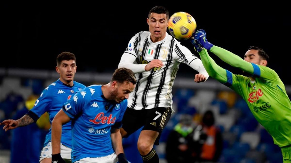 Meret su Ronaldo - Napoli-Juventus - Serie A 2020/2021 - Getty Images