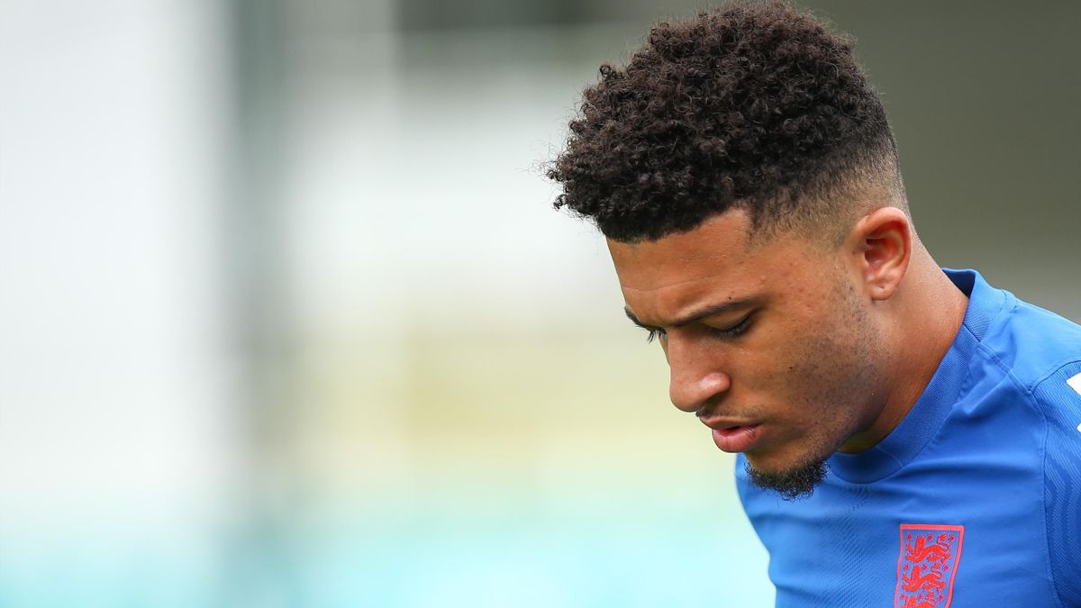 Jadon Sancho of England during the England Open Training Session at St George's Park
