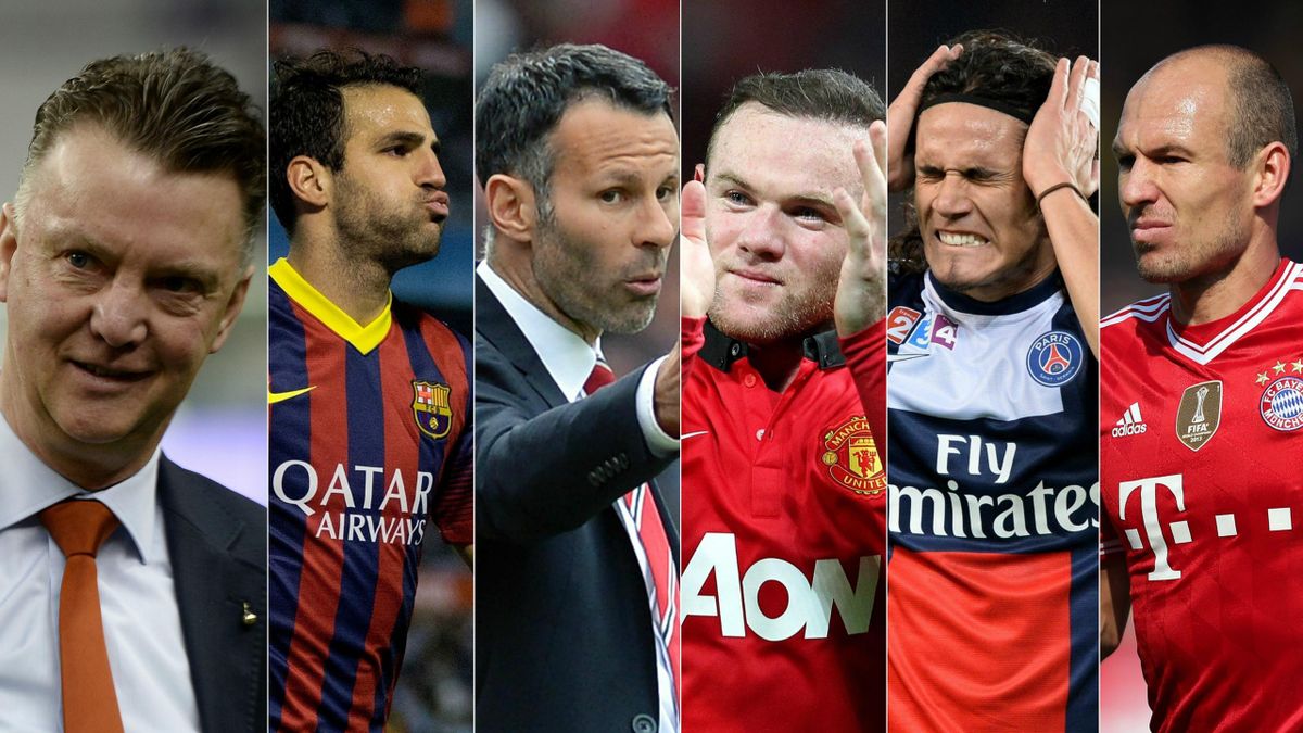 van Gaal - Cesc - Giggs - Rooney - Cavani - Robben