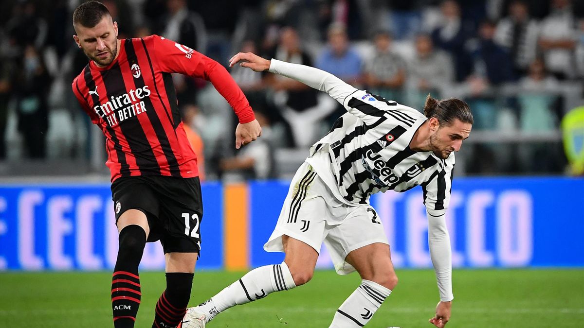 Ante Rebic, Adrien Rabiot, Juventus-Milan, Serie A 2021-22, Getty Images