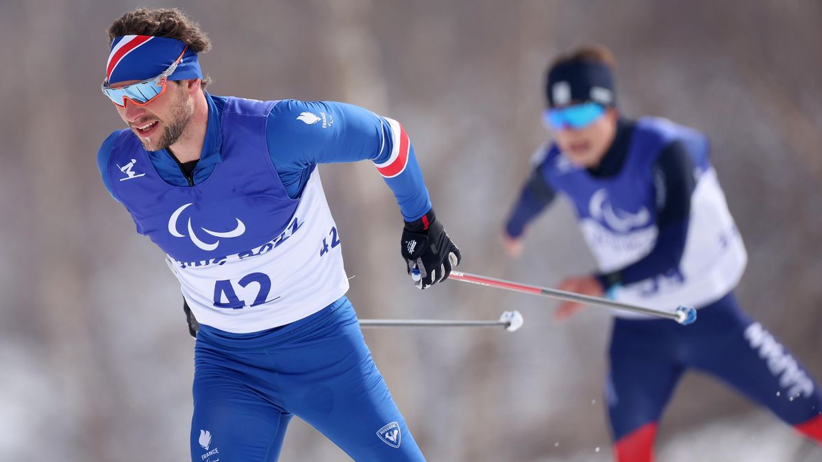 Benjamin Daviet, sur le 12,5km de ski de fond des Paralympiques 2022