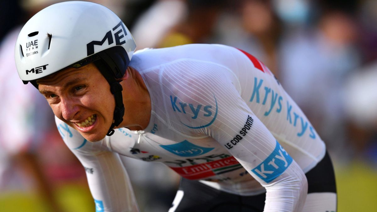 Tadej Pogacar (UAE Emirates) lors de la 20e étape du Tour de France 2020