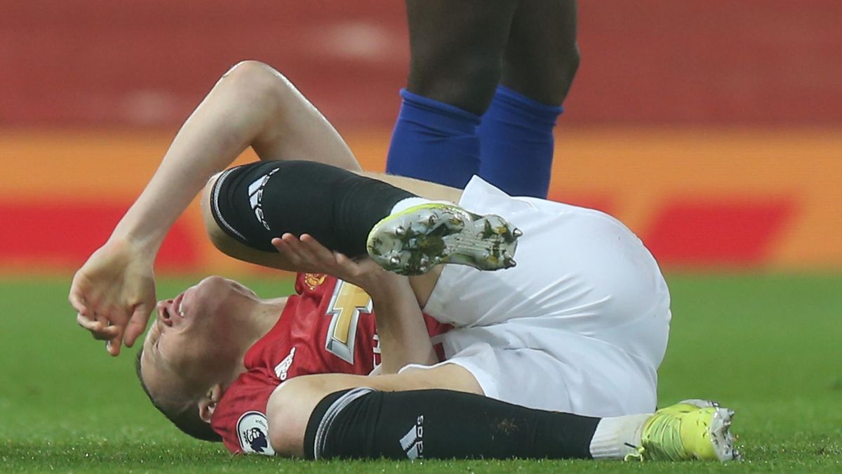 Scott McTominay showed a grisly abrasion on his thigh from a Premier League game.