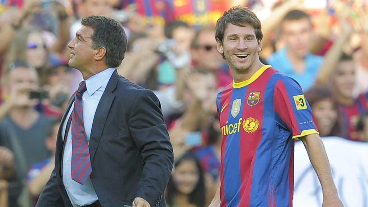 Laporta și Messi, în urmă cu un deceniu și jumătate