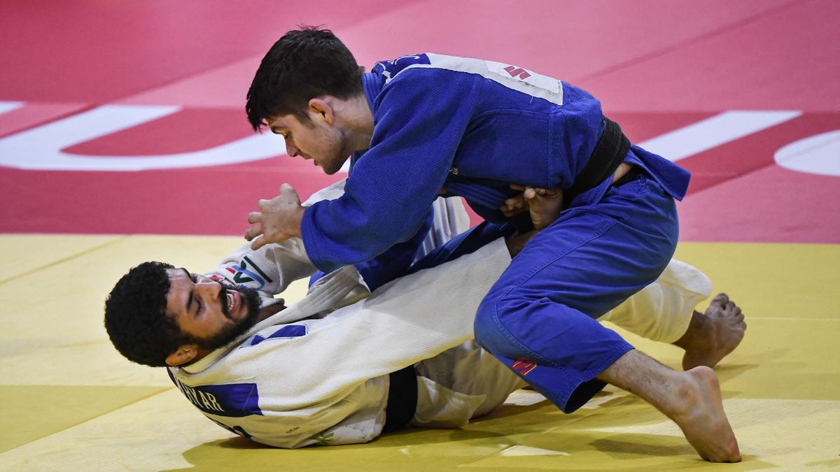 Walide Khyar face à l'Australien Joshua Katz au championnats du monde de Budapest