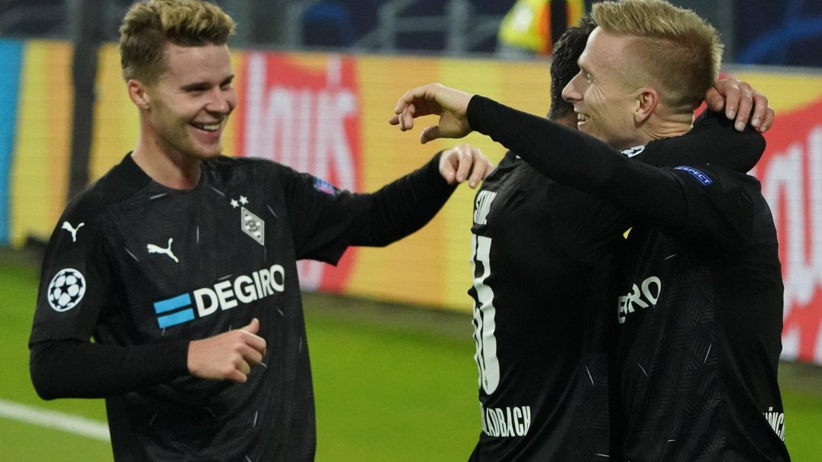 Borussia Mönchengladbach jubelt in der Champions League