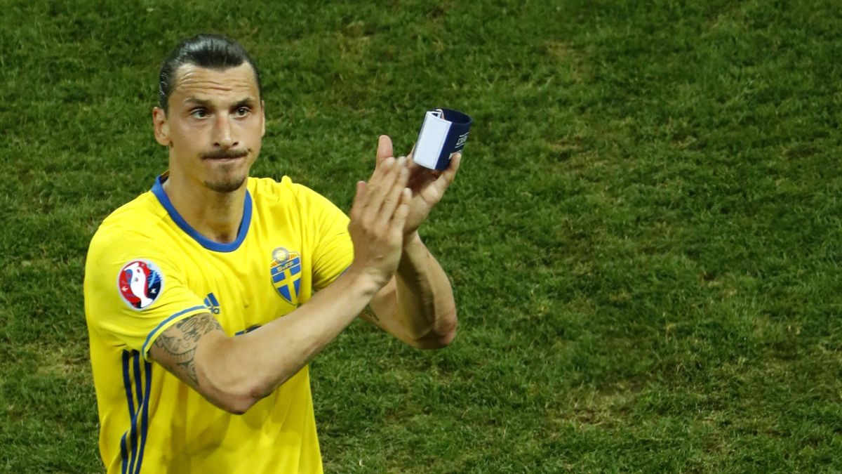 Sweden's Zlatan Ibrahimovic after the match.