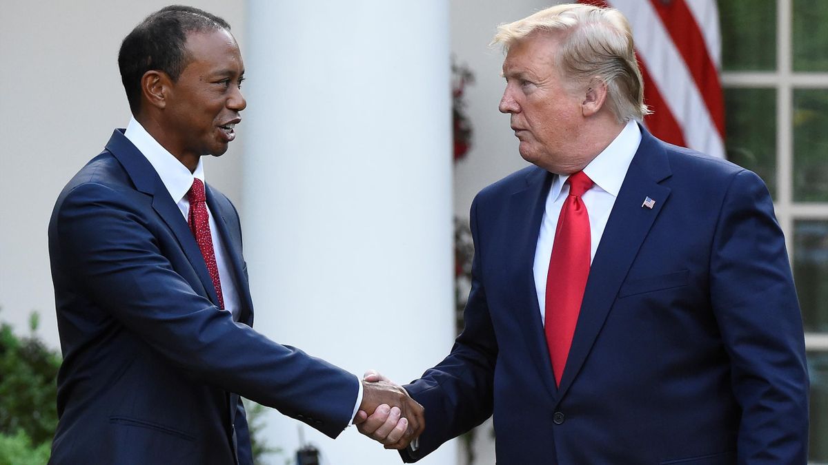Tiger Woods og Donald Trump