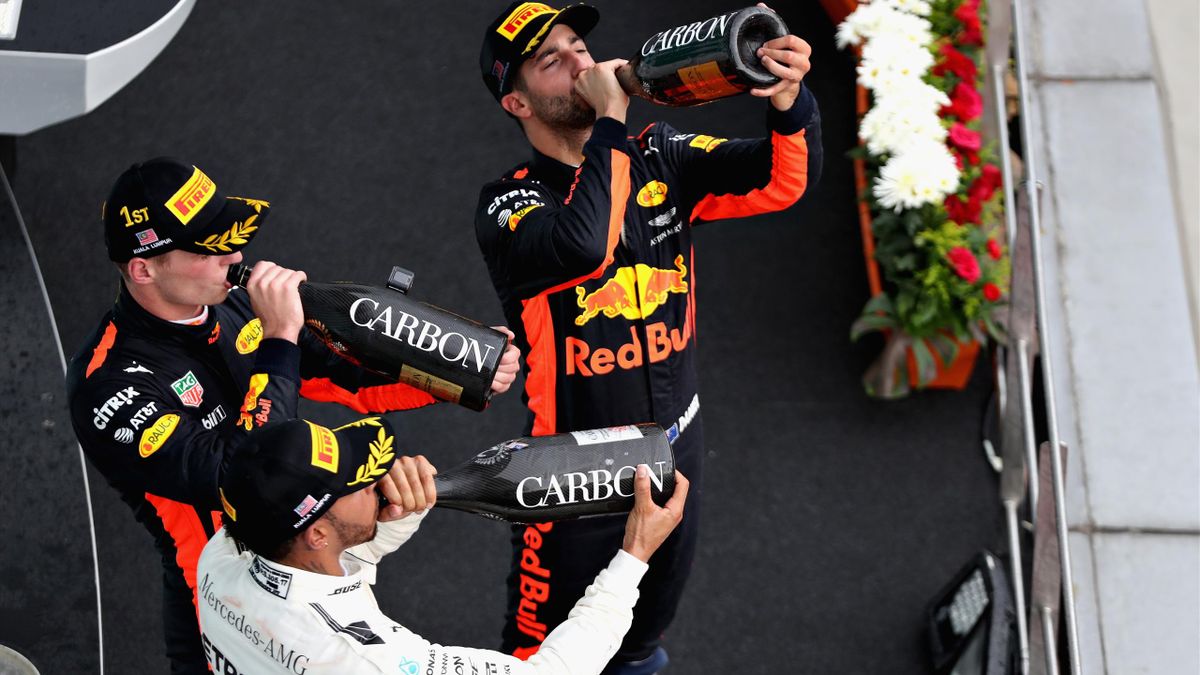 Max Verstappen (Red Bull), Lewis Hamilton (Mercedes), Daniel Ricciardo (Red Bull) - Grand Prix of Malaysia 2017