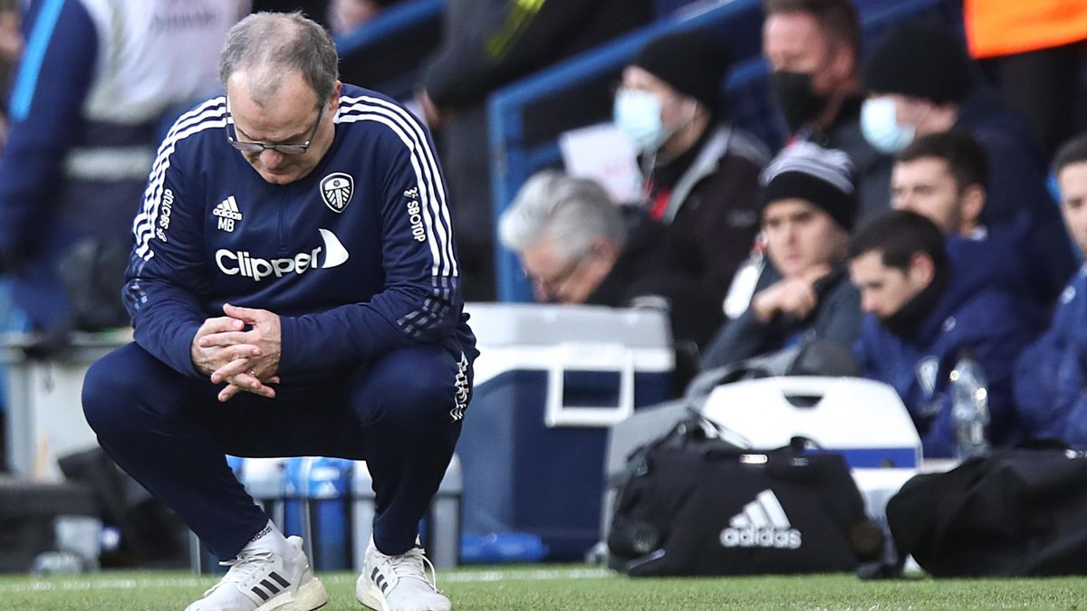 Marcelo Bielsa the head coach / manager of Leeds United during the Premier League match between Leeds United and Tottenham Hotspur