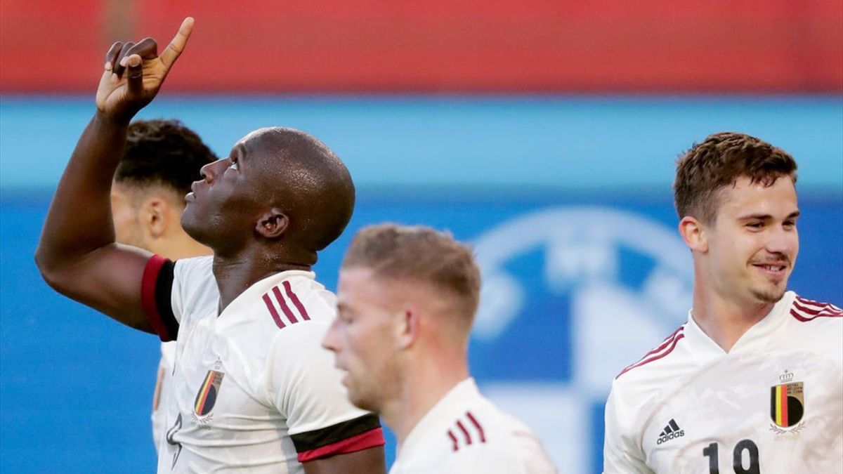 Romelu Lukaku esulta dop il gol in Belgio-Croazia - Amichevole pre Euro 2020