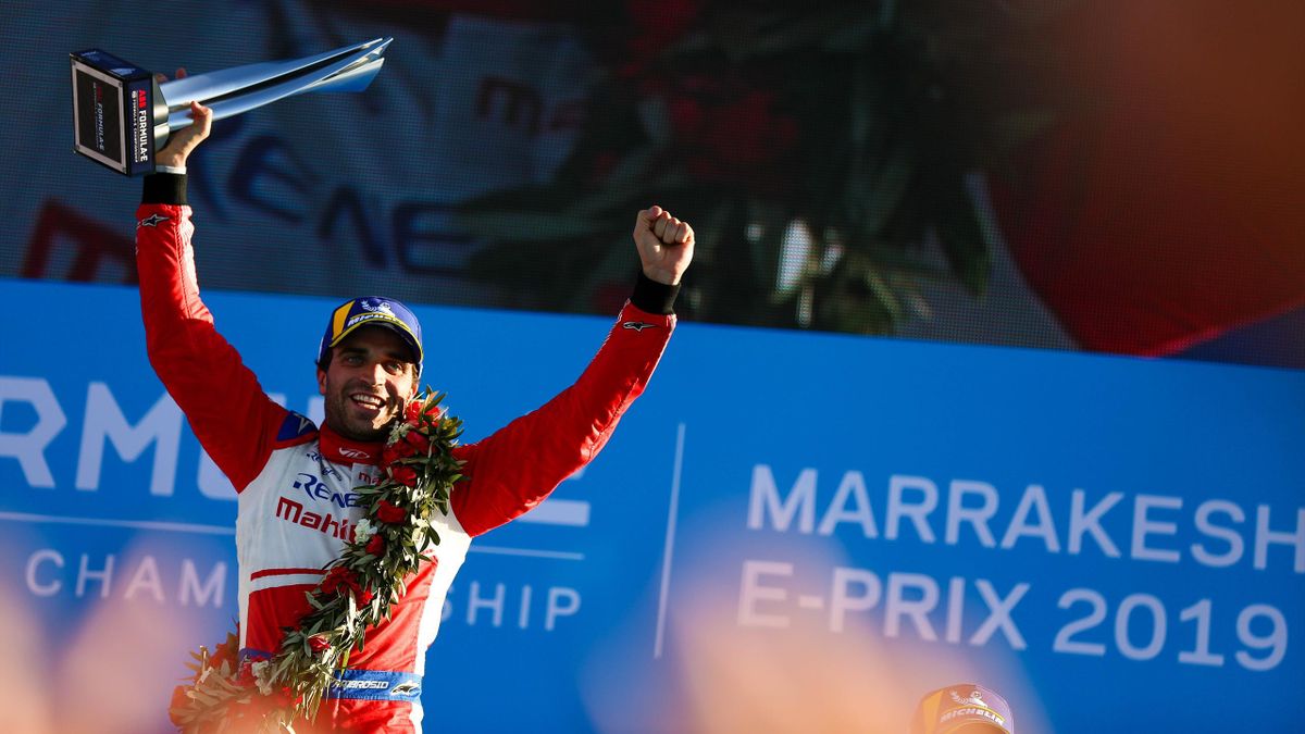Jerome D'Ambrosio of Mahindra Racing wins the Marrakesh ePrix