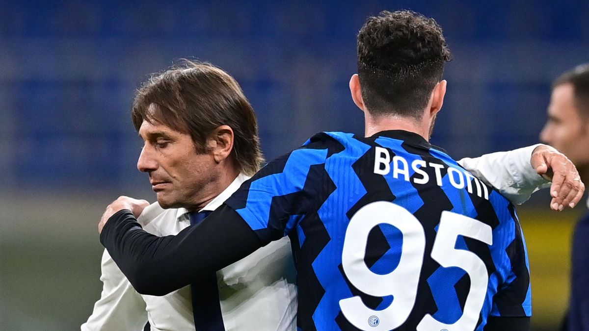 Antonio Conte insieme ad Alessandro Bastoni, Inter, Getty Images