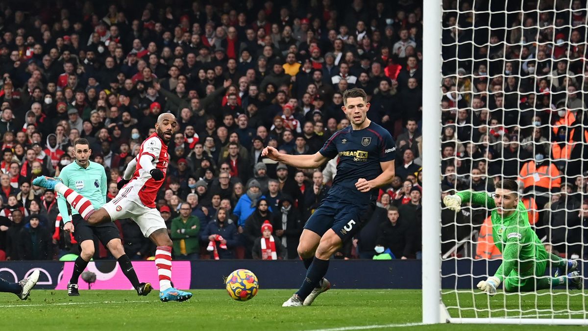 Alexandre Lacazette (Arsenal) face au but de Burnley à l'Emirates Stadium