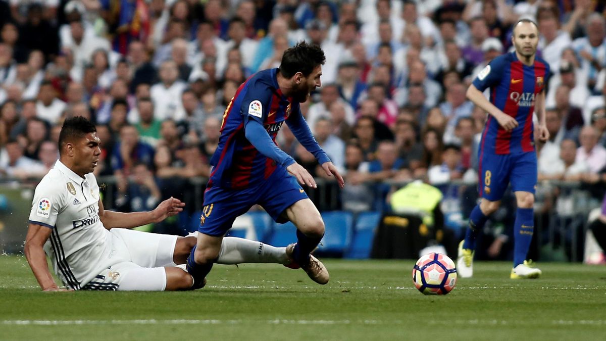 Casemiro (Real Madrid) and Messi (Barcelona) - Season 2016/17