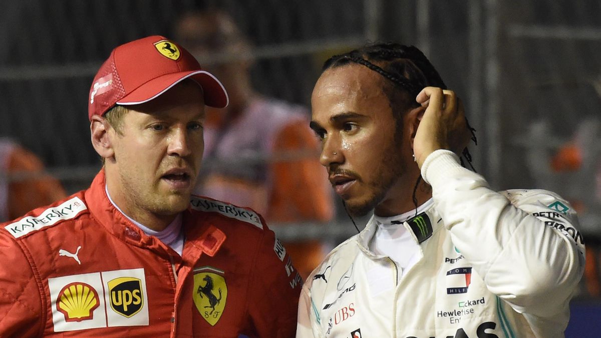 Sebastian Vettel și Lewis Hamilton