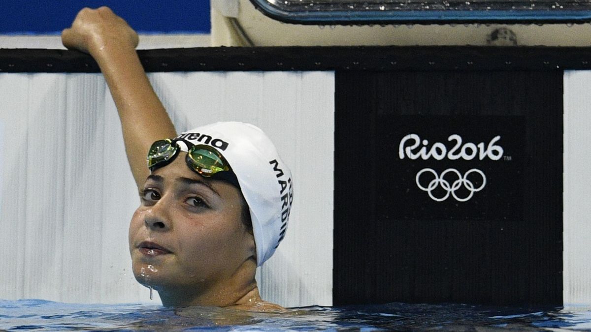 Refugee Olympic Team's Yusra Mardini takes part in the Women's 100m Butterfly heat
