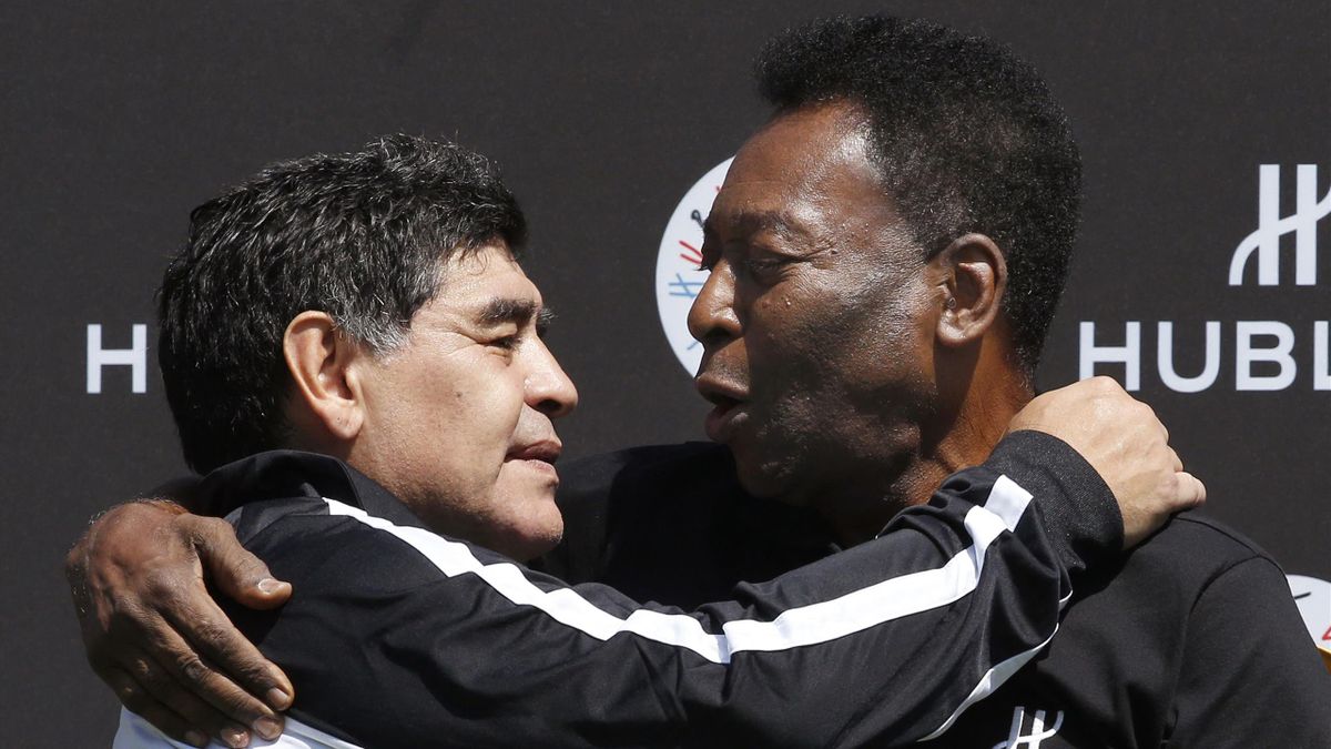 Diego Maradona y Edson Arantes do Nascimento 'Pelé'