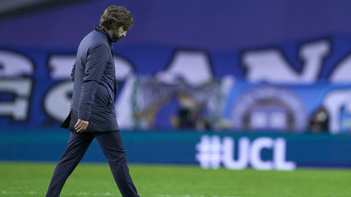 Andrea Pirlo après la défaite de la Juventus à Porto, en Ligue des champions, le 17 février 2021