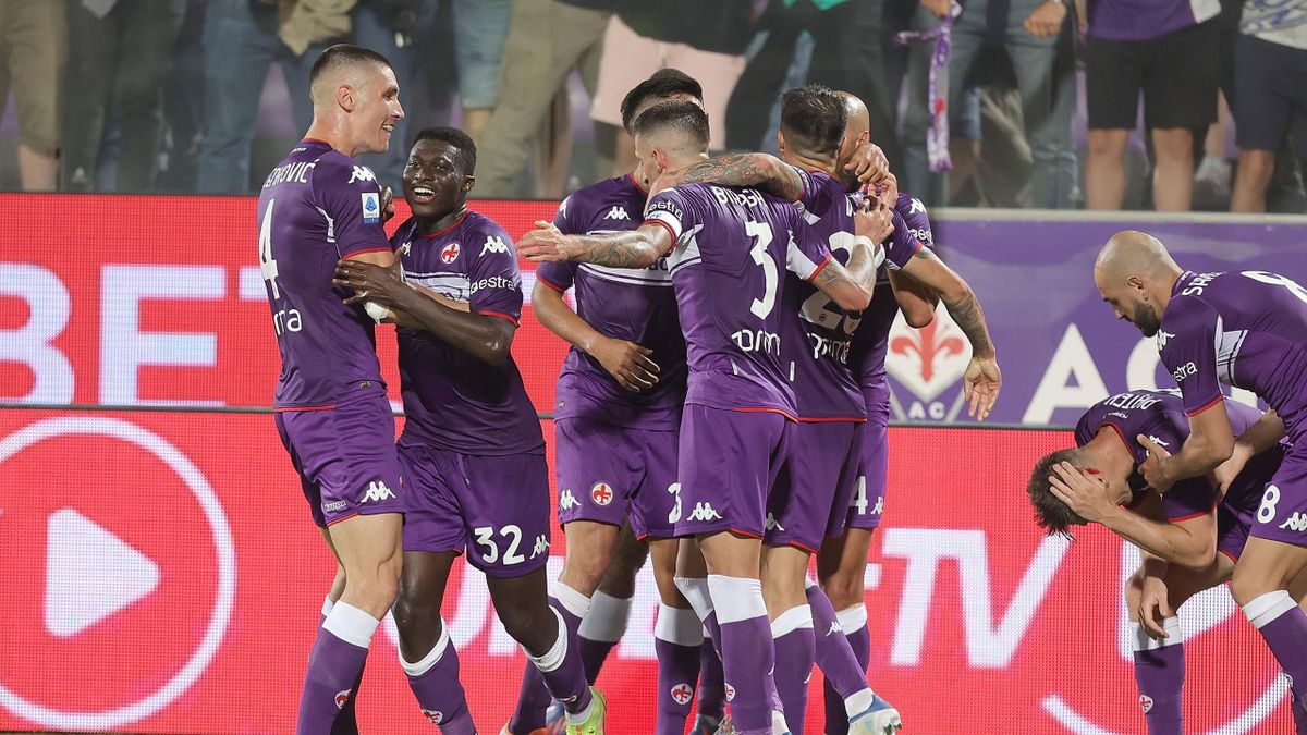 La gioia della Fiorentina per il gol di Alfred Duncan, Fiorentina-Juventus, Getty Images