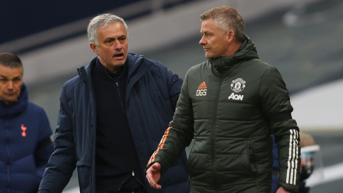 Gerieten im Spiel zwischen Tottenham Hotspur und Manchester United aneinander: José Mourinho (links) und Ole Gunnar Solskjaer