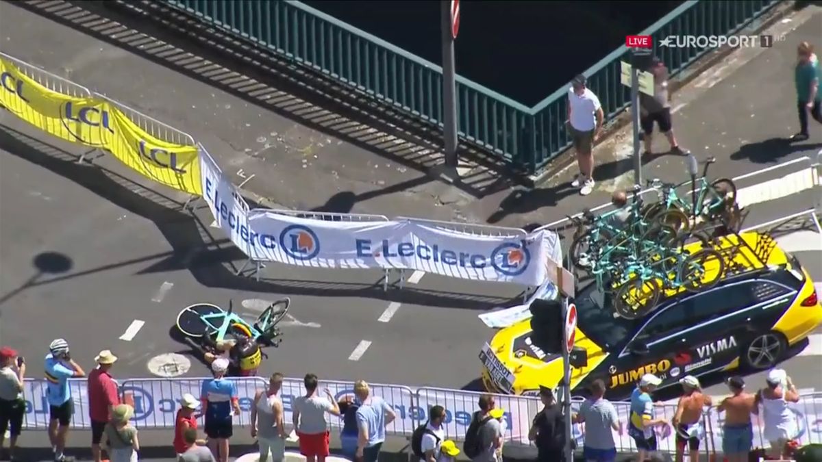 Tour De France 2019 News Wout Van Aert Out Of Tour After Awful Itt Crash Eurosport