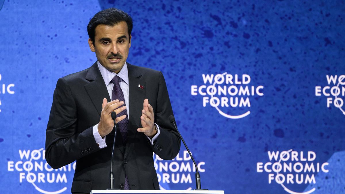 Tamim bin Hamad Al-Thani beim Weltwirtschaftsforum in Davos
