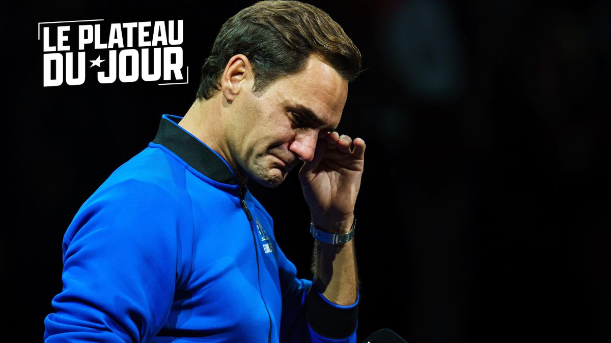 Les larmes de Federer en Une du plateau du jour