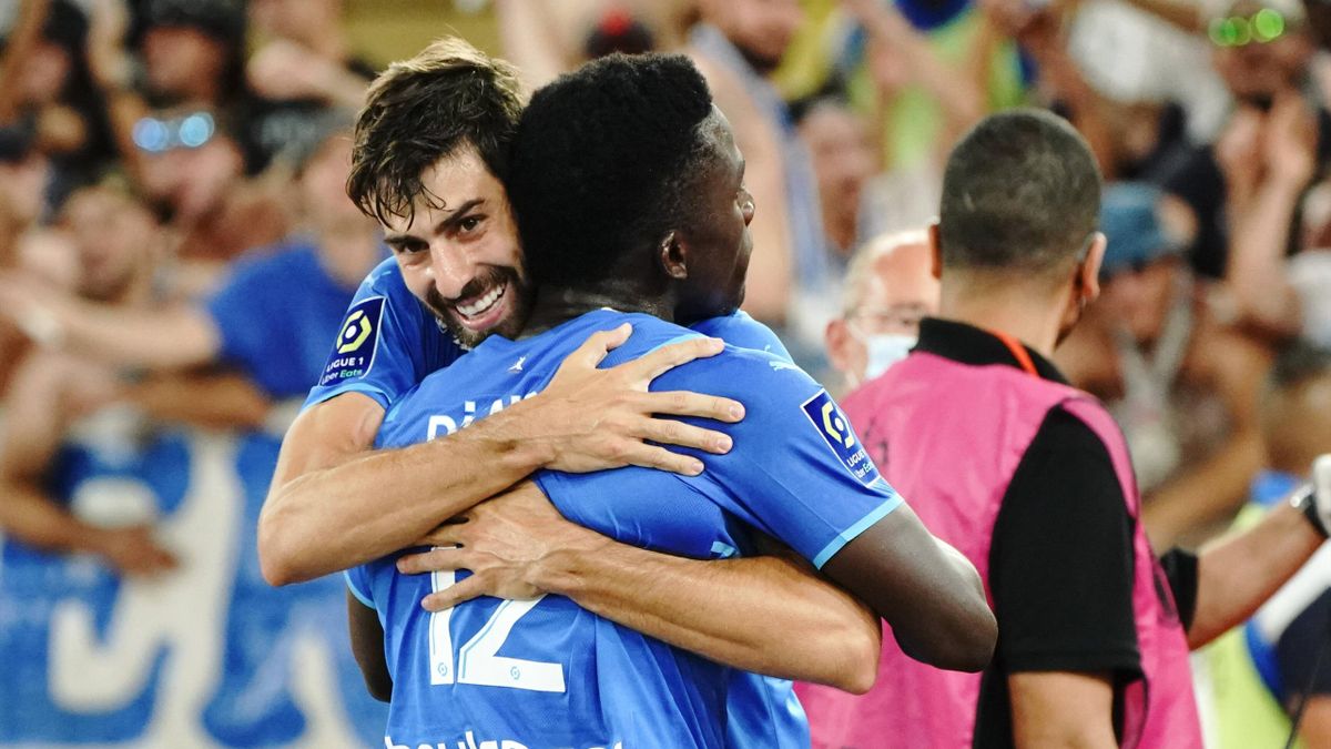 Luan Peres prend Bamba Dieng dans le bras, l'OM s'impose à Monaco (0-2) - Ligue 1, le 11 septembre 2021