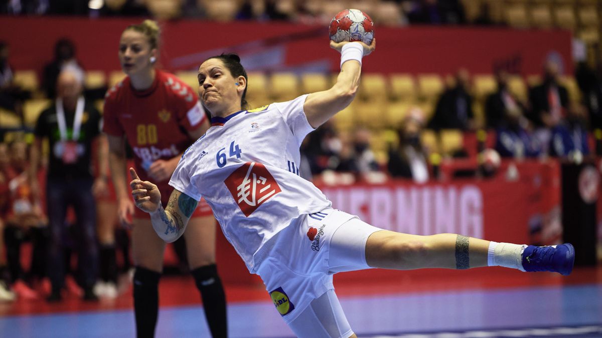 Alexandra Lacrabère of France in action during the Women's EHF EURO 2020