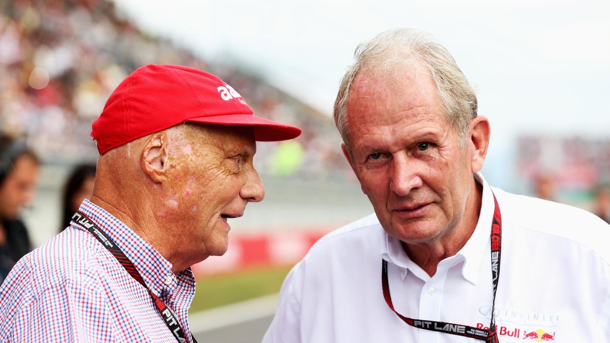 Formel-1-Legende Niki Lauda und Red-Bull-Motorsportkonsultent Niki Lauda