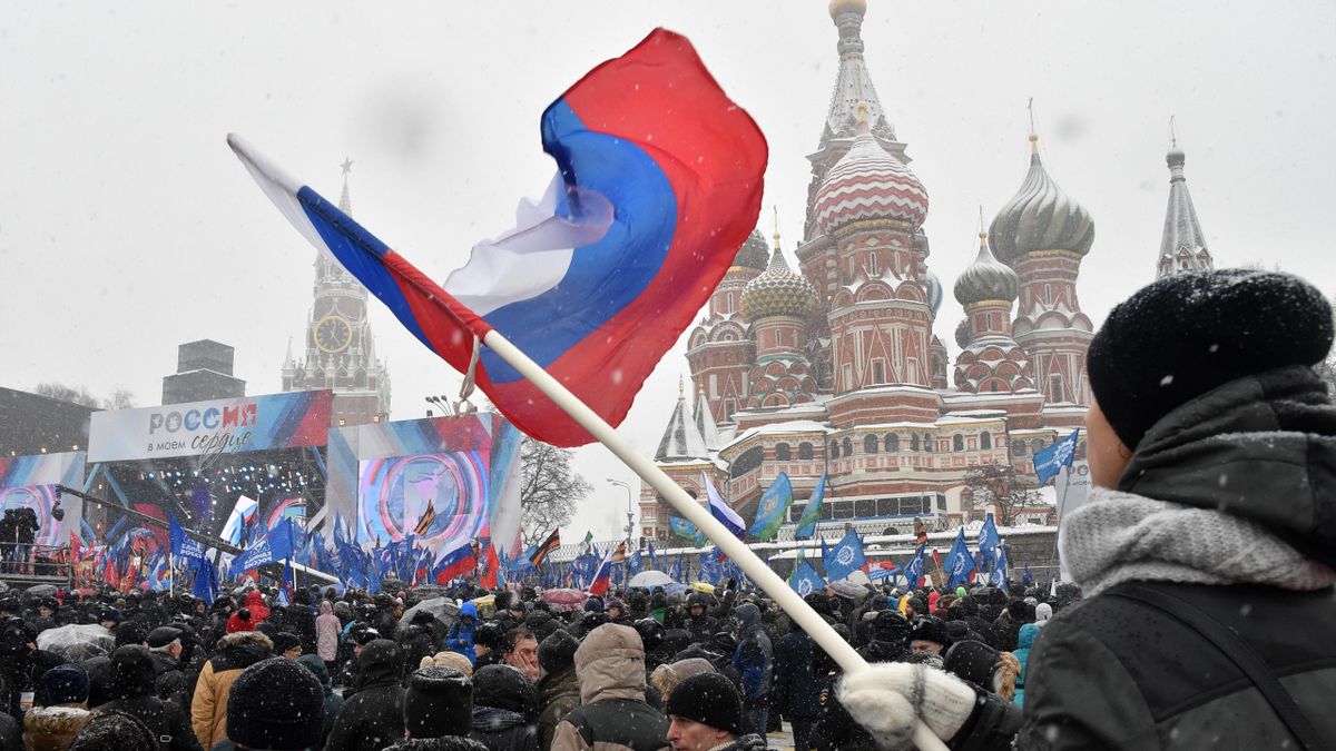 Szurkoló oroszok Moszkvában