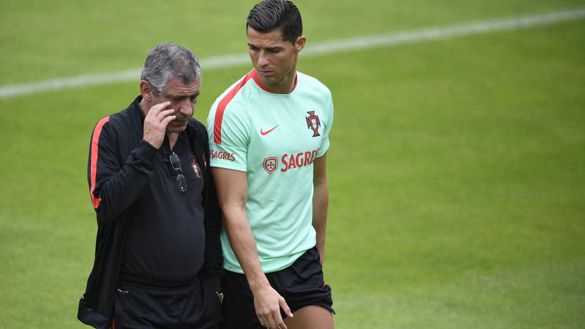 Portugal coach Fernando Santos and Cristiano Ronaldo.