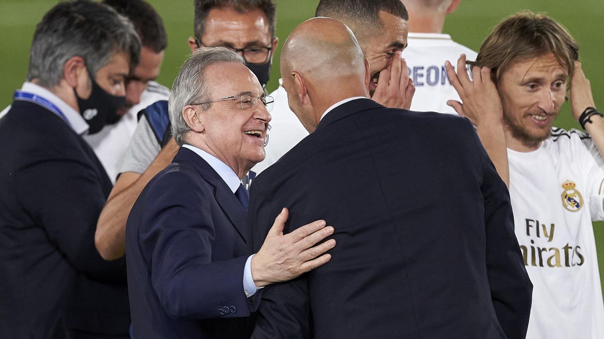 Florentino Pérez y Zinédine Zidane (Real Madrid)