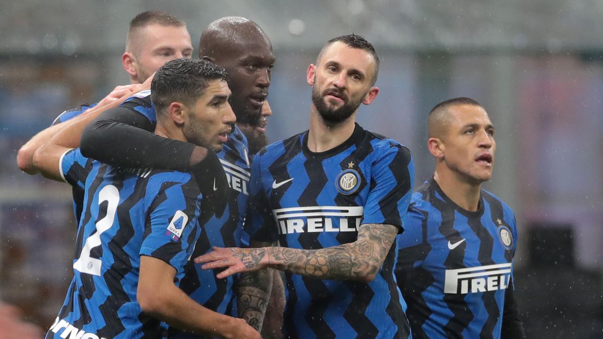 Hakimi e Lukaku esultano assieme in Inter-Bologna