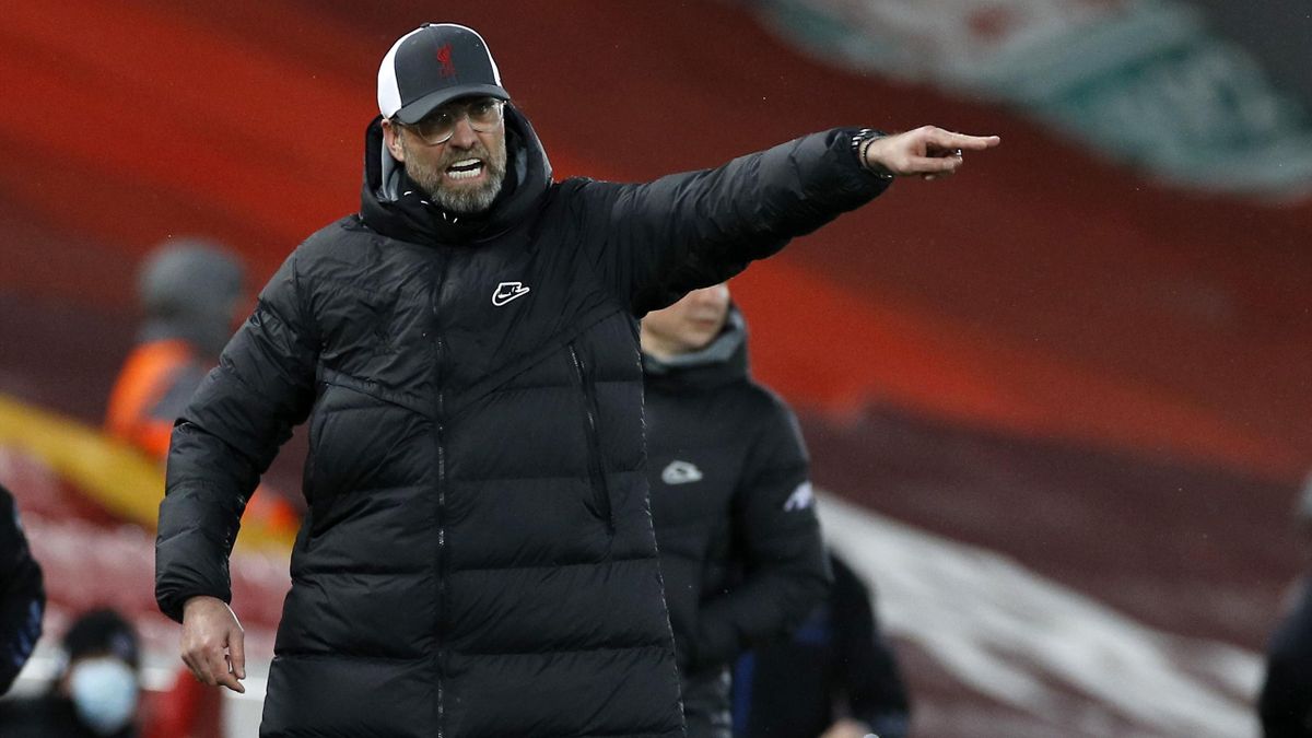 Liverpool-Trainer Jürgen Klopp im Merseyside-Derby gegen den FC Everton