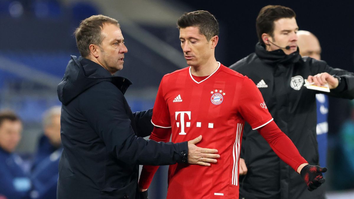 Hansi Flick (links) und Robert Lewandowski - FC Bayern München