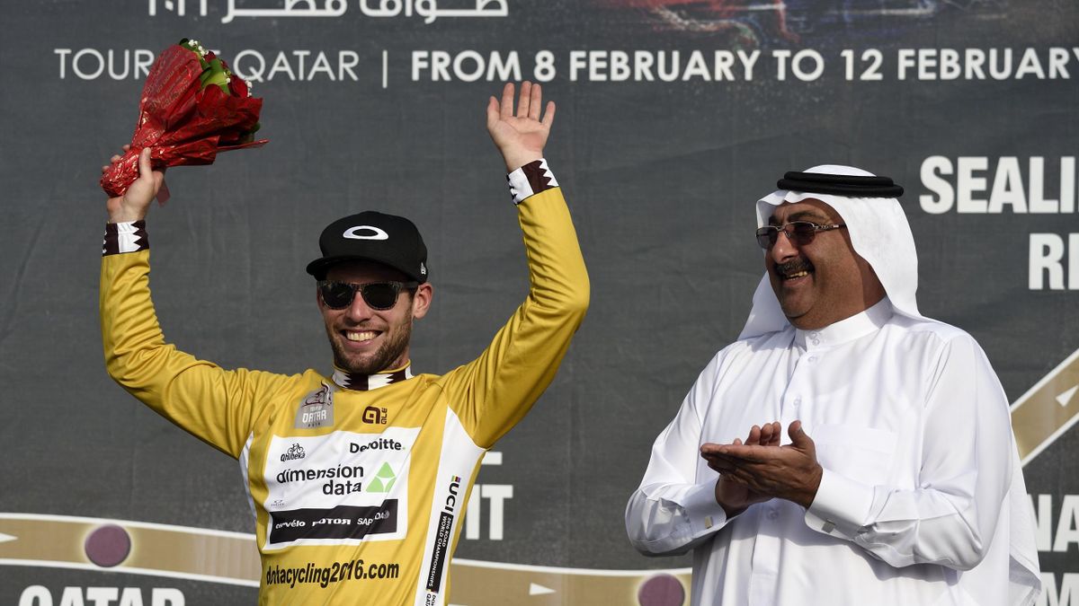 Mark Cavendish, vainqueur de la 1re étape du Tour du Qatar