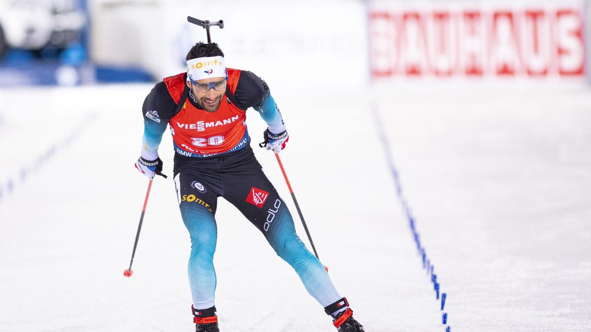 Martin Fourcade of France competes during the Mens 20 km Individual Competition at the BMW IBU World Cup Biathlon Oestersund at Swedish National Biathlon Arena